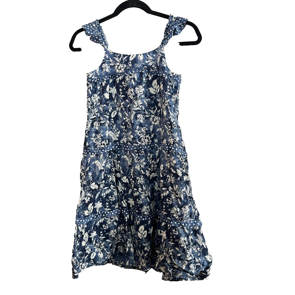 GAP Kids Blue and White Sundress Sleeveless Cottagecore Size Medium - Picture 2 of 12